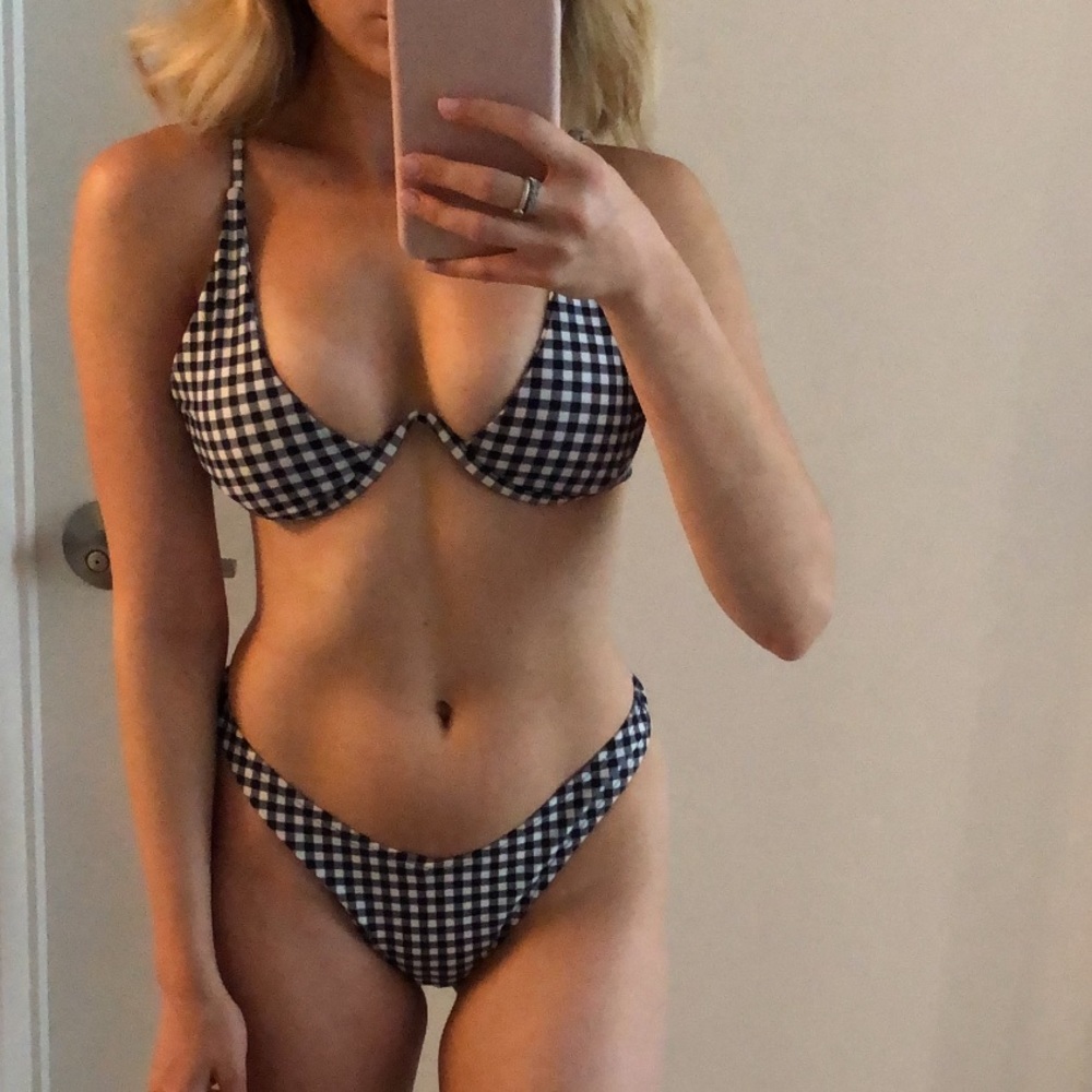 Gingham bikini set